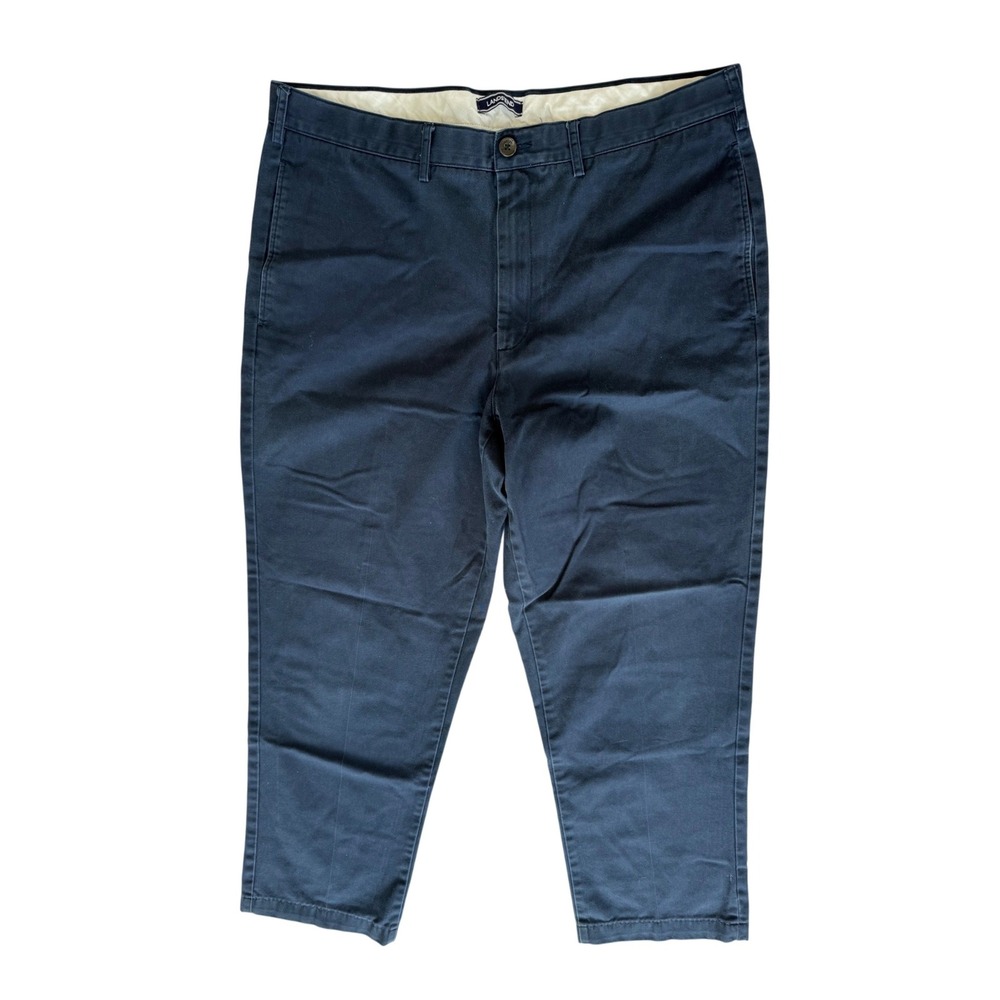 Lands' End Mens Traditional Fit Chino Pants Size 38 Blue Casual Workwear Preppy